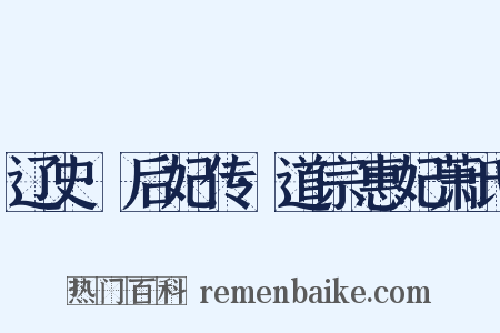 辽史·后妃传·道宗惠妃萧氏是什么意思的图片